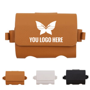 PU Leather Golf Ball Pouch