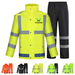 Reflective Two-Piece Raincoat