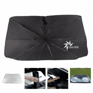 UPF50 Titanium Silver Car Windshield Sunshade