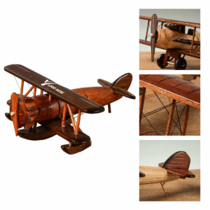 Retro Handcrafted Wooden Aircraft